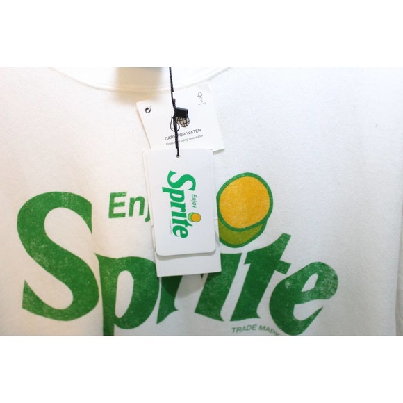 NWT Zara Enjoy Sprite Graphic T-shirt White Green Top Women's Size Small H11827 - Picture 7 of 14